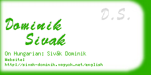 dominik sivak business card