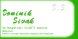 dominik sivak business card